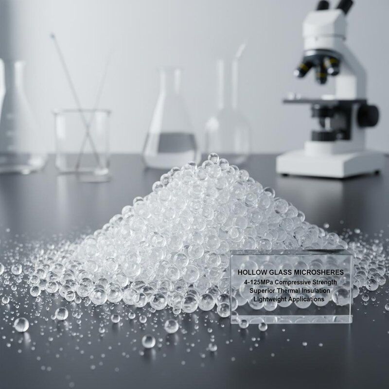 Microspheres kính rỗng với độ bền nén 4-125MPa cho cách nhiệt cao cấp và các ứng dụng nhẹ