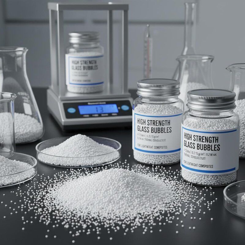 Bọt thủy tinh cường độ cao 4-125MPa với mật độ khối 0,12-0,15 g/cm³ và độ dẫn nhiệt 0,2 cho vật liệu composite nhẹ
