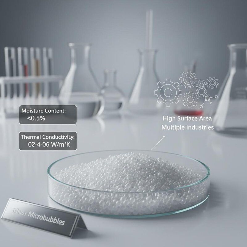 Bọt khí thủy tinh với hàm lượng ẩm <0,5% Diện tích bề mặt lớn và độ dẫn nhiệt 0,04-0,06 W/m·K cho nhiều ngành công nghiệp