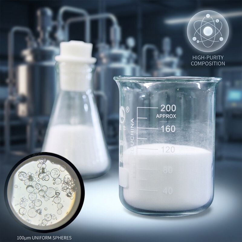 Vùng bề mặt cao Microspheres kính rỗng với nhiệt độ làm mềm 855 ° C và khả năng chống hóa học tuyệt vời