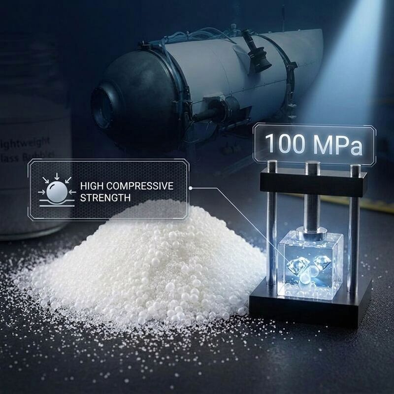 HN15 bong bóng thủy tinh rỗng mật độ cực thấp 0.08-0.15 g/cm3 Bộ lấp cách nhiệt cho lớp phủ tiết kiệm năng lượng